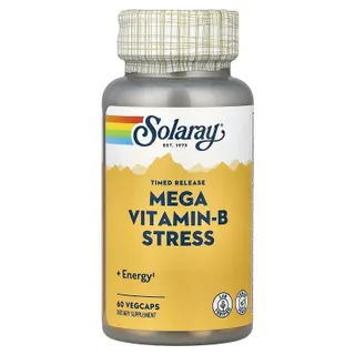 B-комплекс Solaray Mega Vitamin-B Stress Timed Release, 60 вегакапсул
