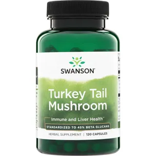 Екстракт гриба траметес різнокольоровий Swanson Turkey Tail Mushroom 500 mg, 120 капсул