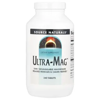 Комплекс магнию Source Naturals Ultra-Mag, 240 таблеток з п'яти форм
