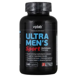 Вітаміни та мінерали VPLab Ultra Mens Sport Multivitamin, 180 каплет