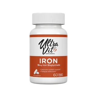 Вітаміни та мінерали VPLab UltraVit Iron 18 mg, 60 вегакапсул