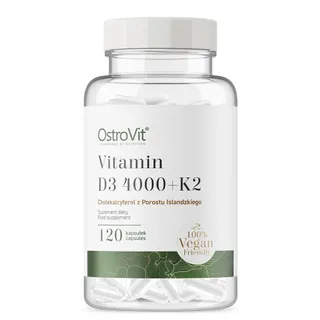 Вітаміни та мінерали OstroVit Vege Vitamin D3 4000 +K2, 120 вегакапсул