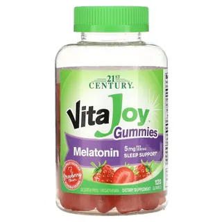 Желейки з мелатоніном 21st Century VitaJoy Melatonin Gummies, 120 желейок - Полуниця