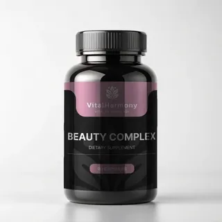 Комплекс для шкіри, волосся і нігтів VitalHarmony Beauty Complex Super Strength, 90 капсул на основі гіалуронової кислоти