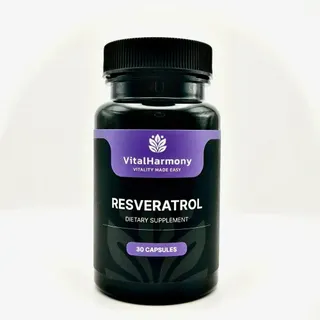 Транс-ресвератрол VitalHarmony Resveratrol 250 mg, 30 капсул для антиоксидантного захисту