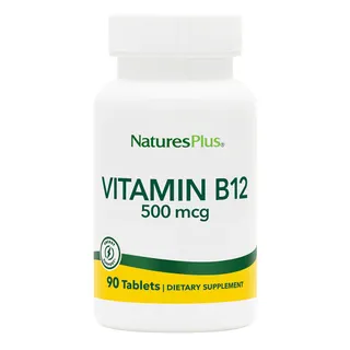 Вітаміни та мінерали Natures Plus Vitamin B12 500 mcg, 90 таблеток