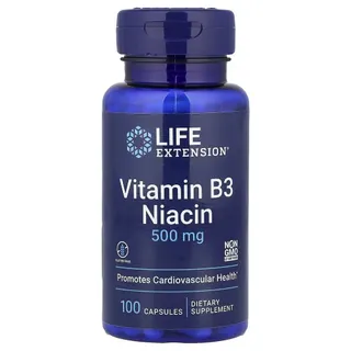 Ніацин Life Extension Vitamin B3 Niacin, 100 капсул