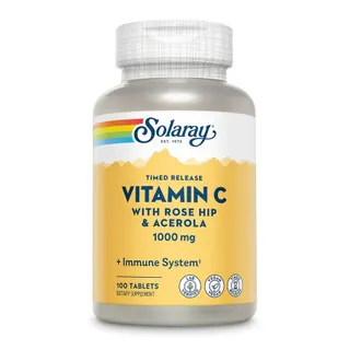 Вітаміни та мінерали Solaray Vitamin C 1000 mg Timed Release, 100 таблеток
