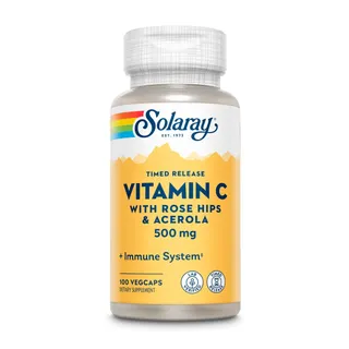 Вітаміни та мінерали Solaray Vitamin C 500 mg Timed Release, 100 вегакапсул