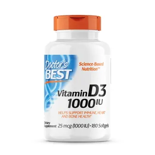 Вітаміни та мінерали Doctor's Best Vitamin D3 1000 IU, 180 капсул