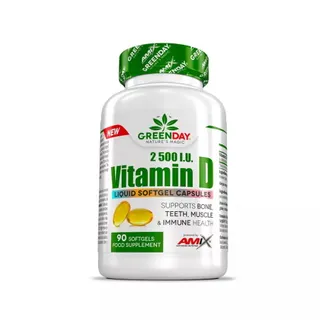 Вітаміни та мінерали AMIX GreenDay Vitamin D3 2500 IU, 90 капсул