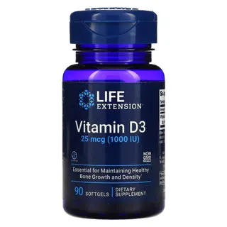 Вітаміни та мінерали Life Extension Vitamin D3 1000 IU, 90 капсул