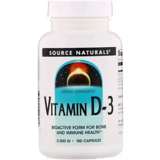 Вітаміни та мінерали Source Naturals Vitamin D3 2000 IU, 100 капсул