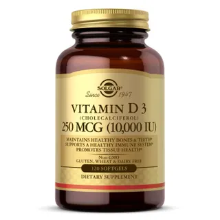 Вітаміни та мінерали Solgar Vitamin D3 250 mcg, 120 капсул