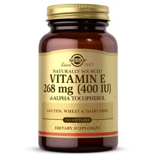 Вітаміни та мінерали Solgar Vitamin E 268 mg (400 IU) d-Alpha Tocopherol, 100 капсул