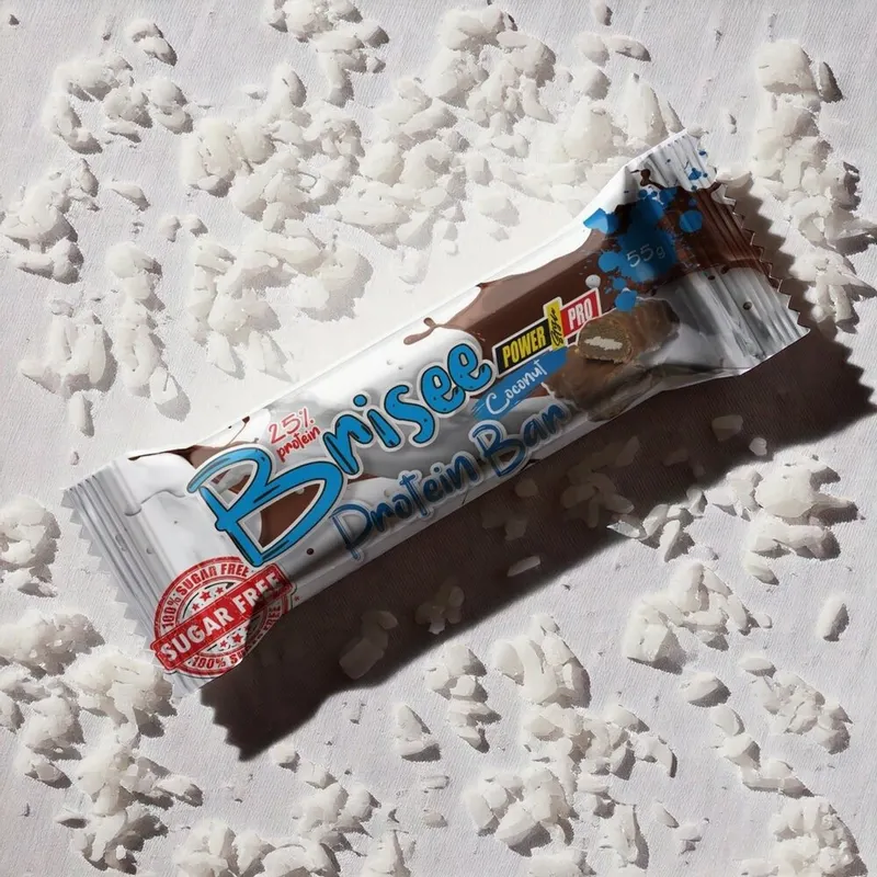 Батончик Power Pro Brisee Protein Bar 25% Sugar Free, 55 грам - Кокос