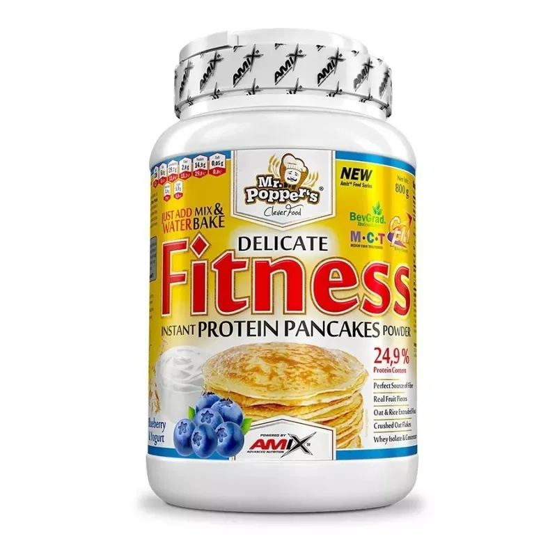 Замінник харчування AMIX Mr.Popper´s Fitness Protein Pancakes, 800 грам - Чорничний йогурт