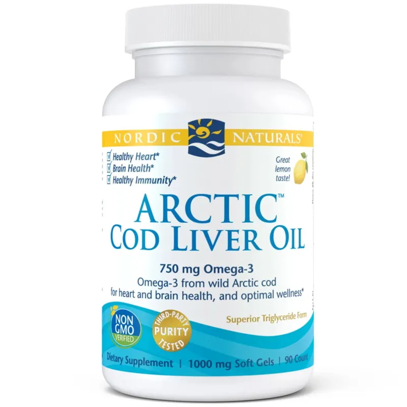 Жирні кислоти Nordic Naturals Arctic Cod Liver Oil, 90 капсул