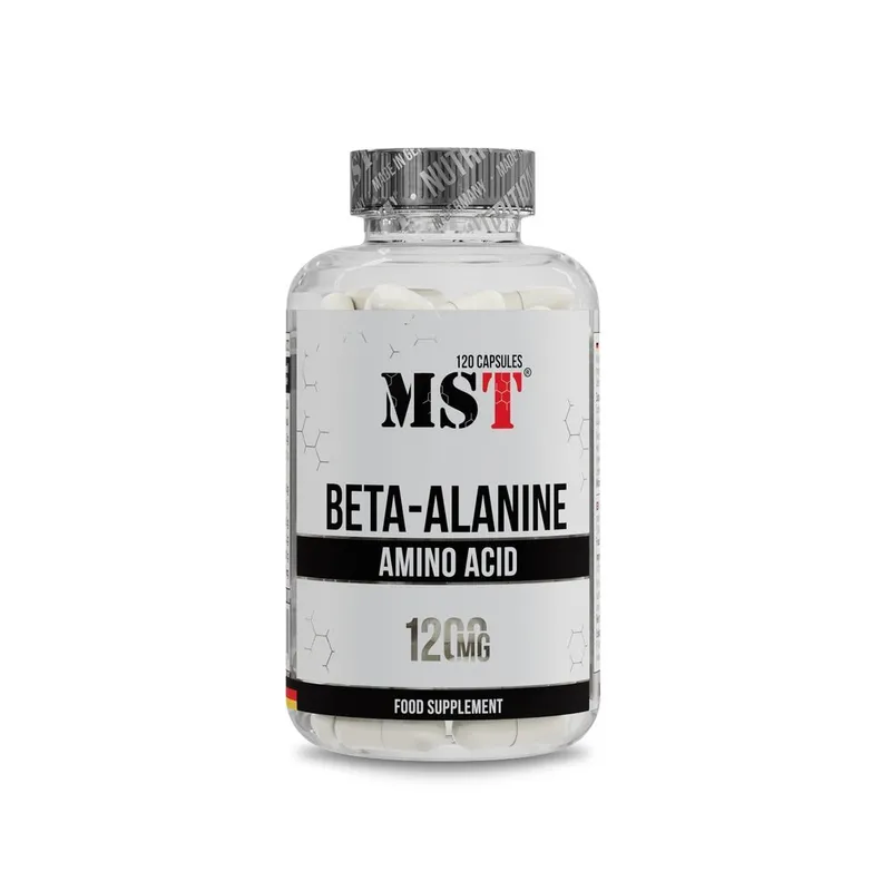 Бета-аланін MST Nutrition Beta-Alanine, 120 капсул для підтримки м'язів
