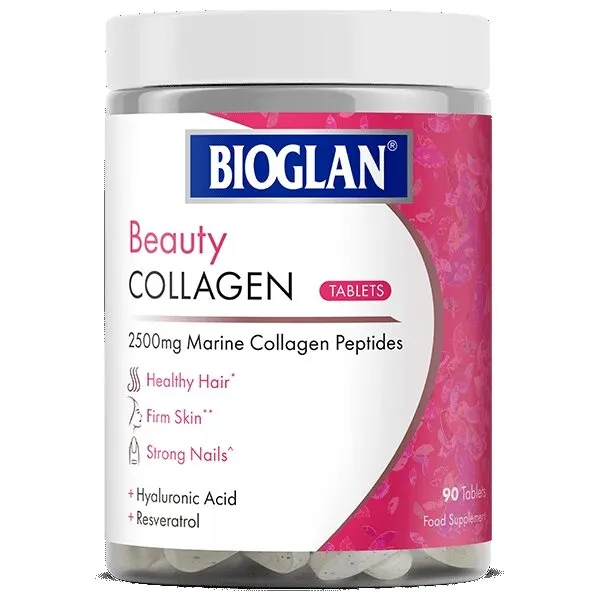 Морський колаген Bioglan Beauty Collagen, 90 таблеток для здоров'я шкіри, волосся та нігтів