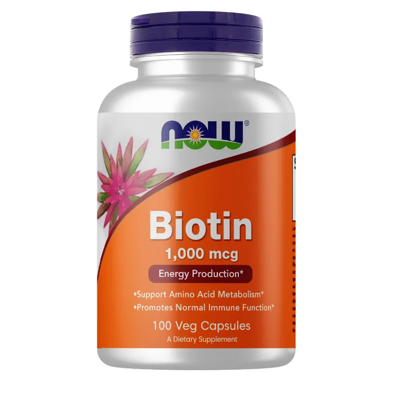 Вітаміни та мінерали NOW Biotin 1000 mcg, 100 вегакапсул