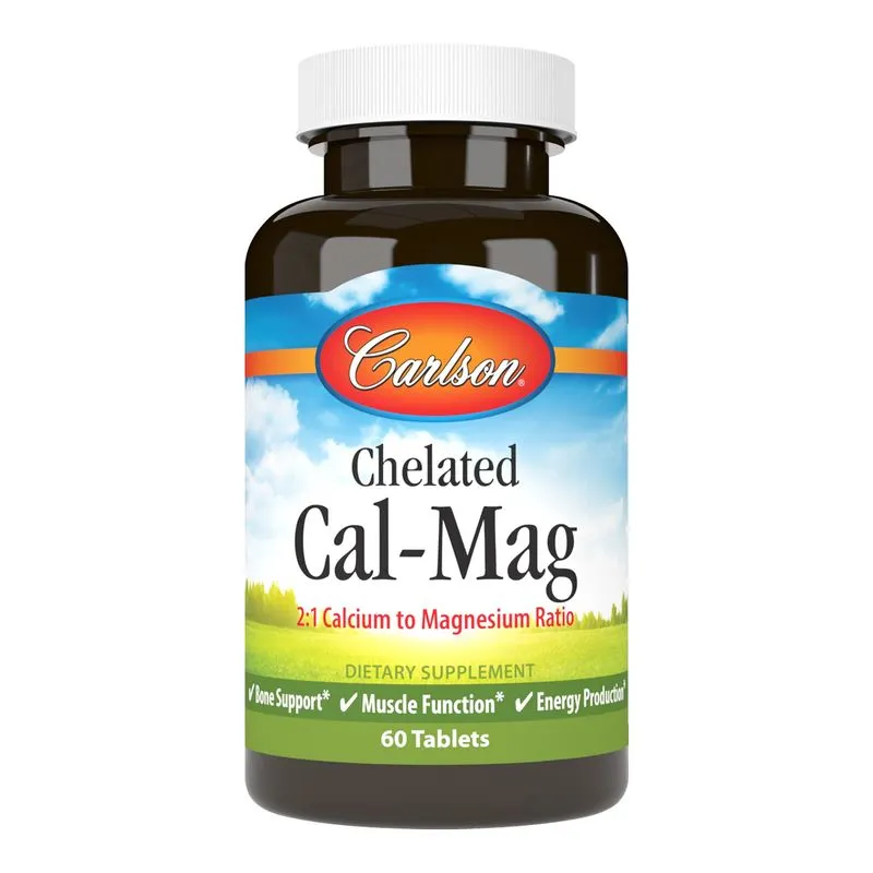 Вітаміни та мінерали Carlson Labs Chelated Cal-Mag, 60 капсул
