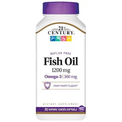 Жирні кислоти 21st Century Fish Oil 1200 mg, 90 капсул