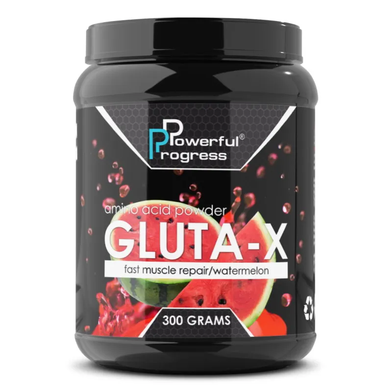 Амінокислота Powerful Progress L-Glutamine, 300 грам - Кавун