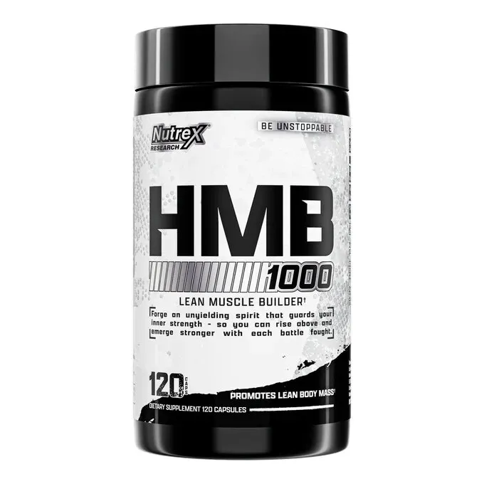 Бета-гідрокси-бета-метилбутират кальцію Nutrex Research HMB 1000, 120 капсул для підтримки м'язової тканини