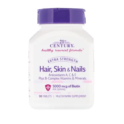 Вітаміни та мінерали 21st Century Hair Skin & Nails Extra Strength, 90 таблеток