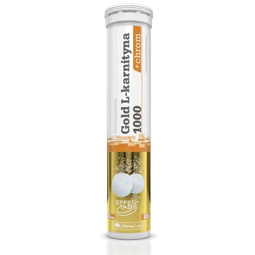 Жироспалювач Olimp Sport Nutrition Gold L-Carnitine 1000+Chrom, 20 таблеток апельсин