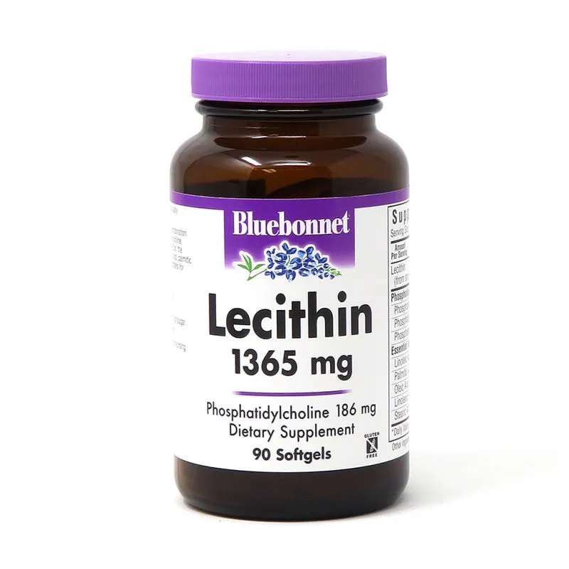 Натуральна добавка Bluebonnet Nutrition Natural Lecithin 1365 mg, 90 капсул