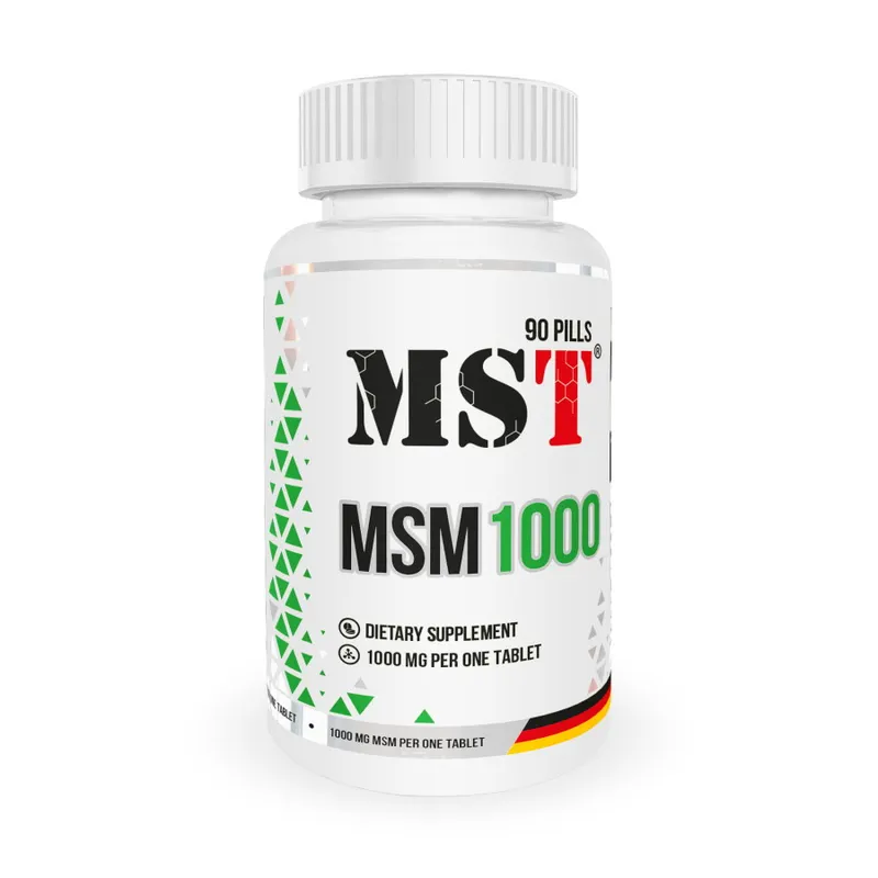 Препарат для суглобів і зв'язок MST Nutrition MSM 1000, 90 таблеток