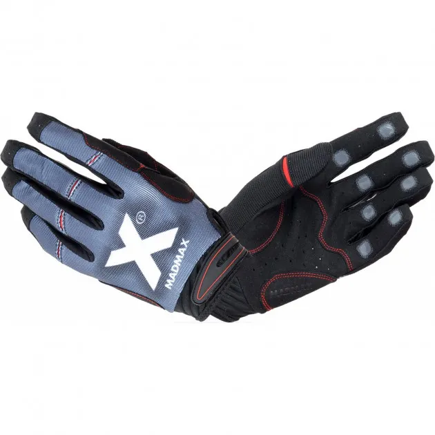 Рукавички для кросфіту MAD MAX Crossfit MXG 102, Black/Grey - L