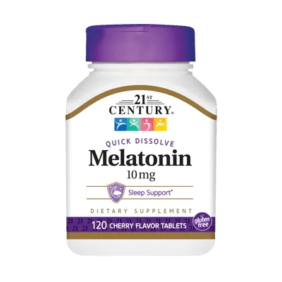 Натуральна добавка 21st Century Melatonin 10 mg, 120 таблеток