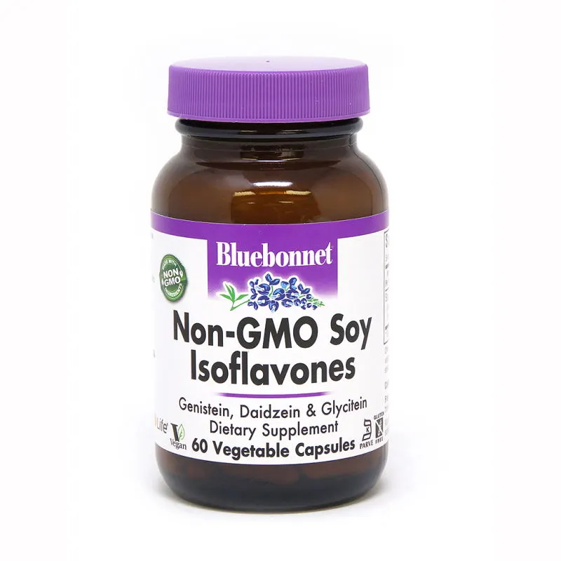 Натуральна добавка Bluebonnet Nutrition Non-GMO Soy Isoflavones, 60 вегакапсул
