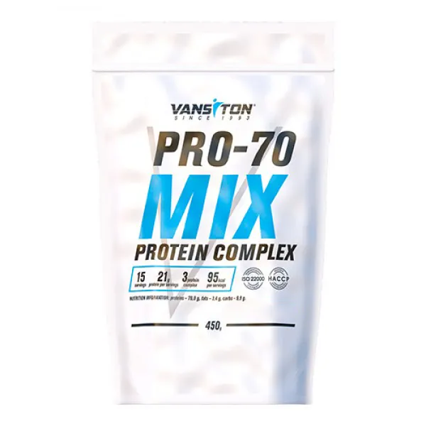 Протеїн Vansiton Pro-70 Mix, 450 грам - Подвійний шоколад