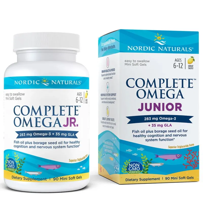 Жирні кислоти Nordic Naturals Complete Omega Junior, 90 капсул лимон