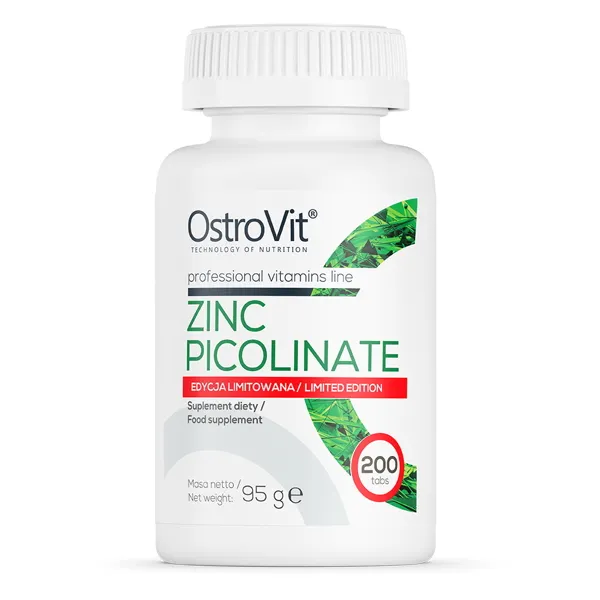 Вітаміни та мінерали OstroVit Zinc Picolinate, 200 таблеток