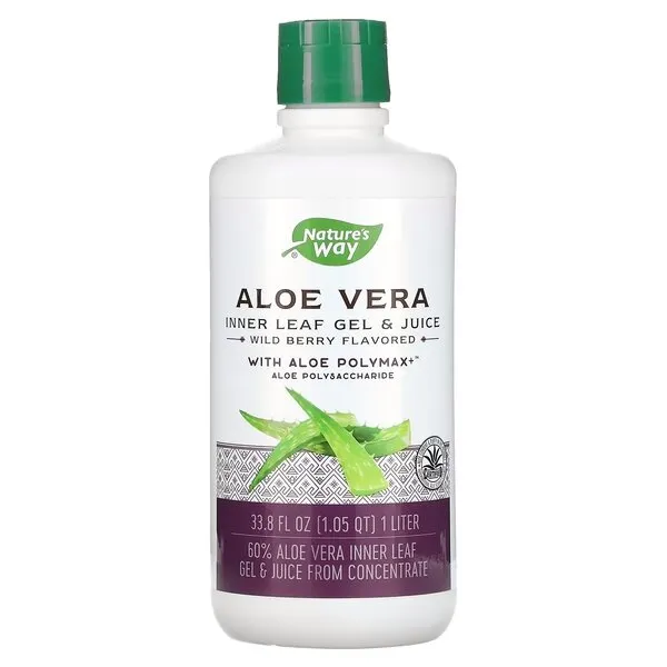 Натуральна добавка Nature's Way Aloe Vera Leaf Gel and Juice, 1 л - Лісова ягода