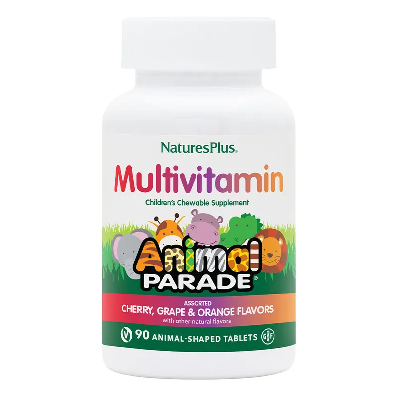 Вітаміни та мінерали Natures Plus Animal Parade Multivitamin Children’s Chewables, 90 жувальних таблеток - Асорті