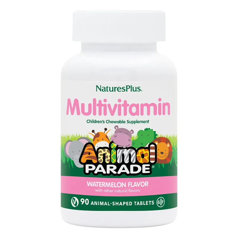 Вітаміни та мінерали Natures Plus Animal Parade Multivitamin Children’s Chewables, 90 жувальних таблеток - Кавун