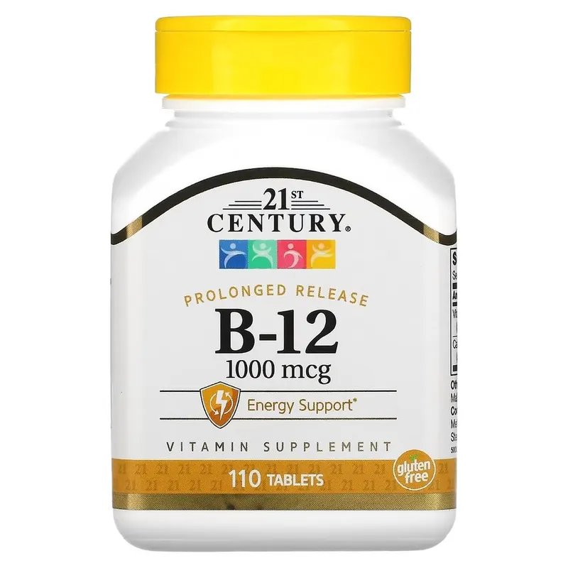 Ціанокобаламін 21st Century Vitamin B12 1000 mcg Prolonged Release, 110 таблеток