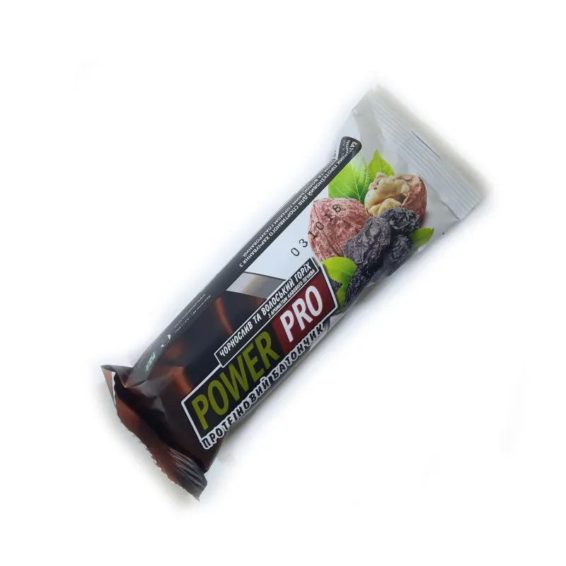Батончик Power Pro Protein Bar 36% with Nut, 60 грам - Чорнослив-волоський горіх