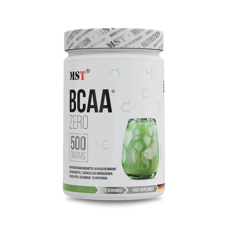 Амінокислоти MST Nutrition BCAA ZERO, 500 грам - Зелене яблуко