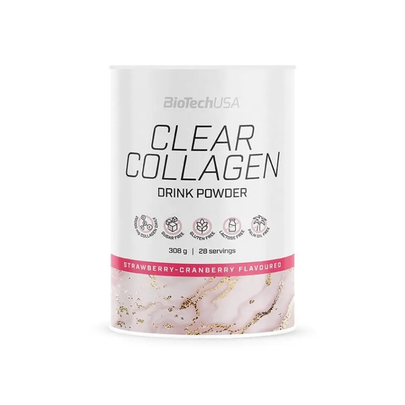 Колаген BioTech Clear Collagen Drink Powder, 308 грам - Журавлина-полуниця
