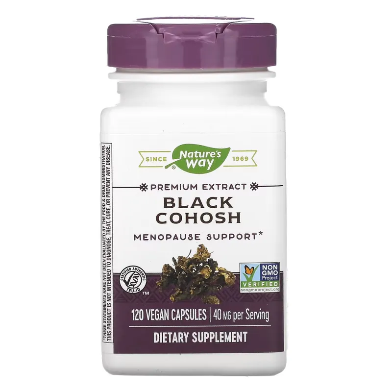 Натуральна добавка Nature's Way Black Cohosh 40 mg, 120 вегакапсул