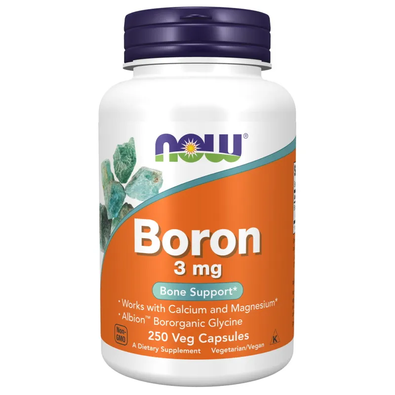 Вітаміни та мінерали NOW Boron 3 mg, 250 капсул
