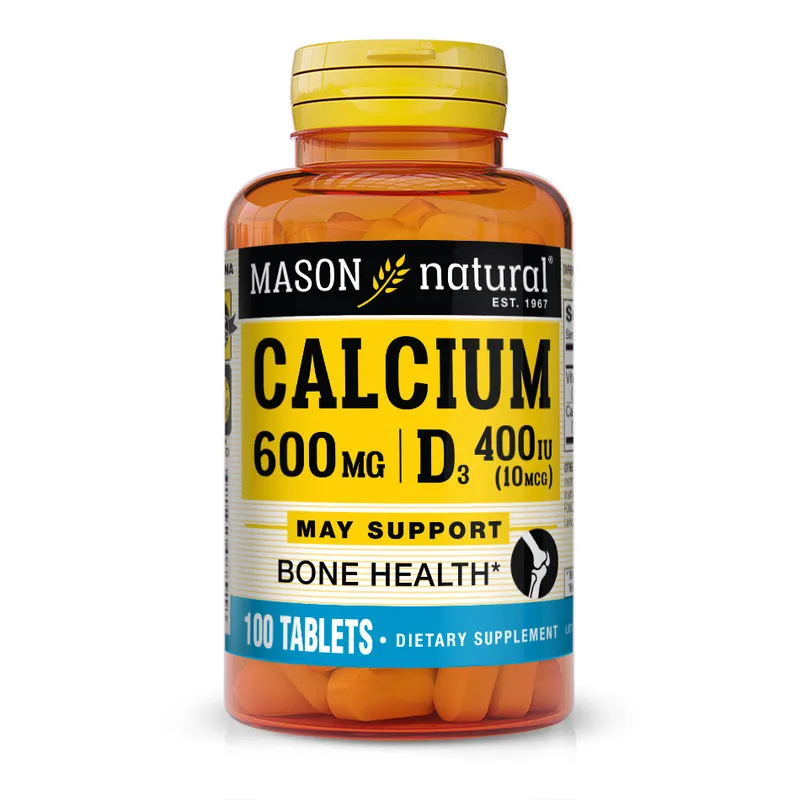Вітаміни та мінерали Mason Natural Calcium 600 mg mg Plus Vitamin D3, 100 таблеток