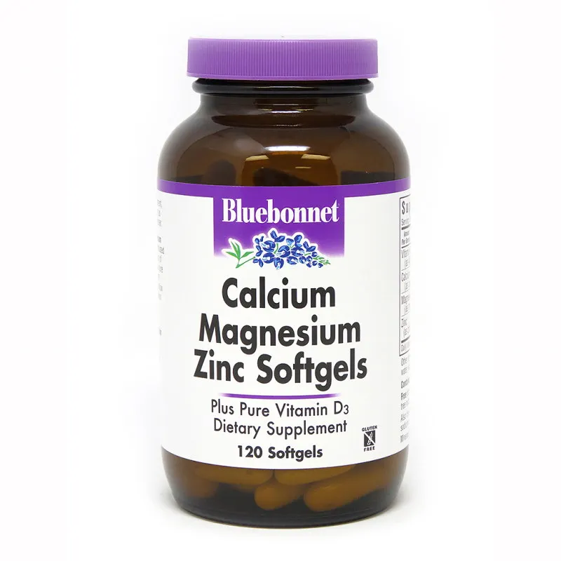 Вітаміни та мінерали Bluebonnet Nutrition Calcium Magnesium Zinc, 120 капсул